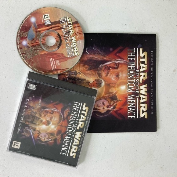 Star Wars Episode I PC Game Disc Manual Case 1999 LucasArts Rare Computer - Picture 7 of 14